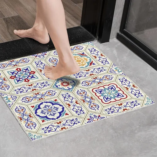 Miniatura 2 de Tapete de ducha antideslizante de 20 x 20 pulgadas, esponja de PVC para masaje, segura, antideslizante, cuadrado, tapete de baño de ducha suave