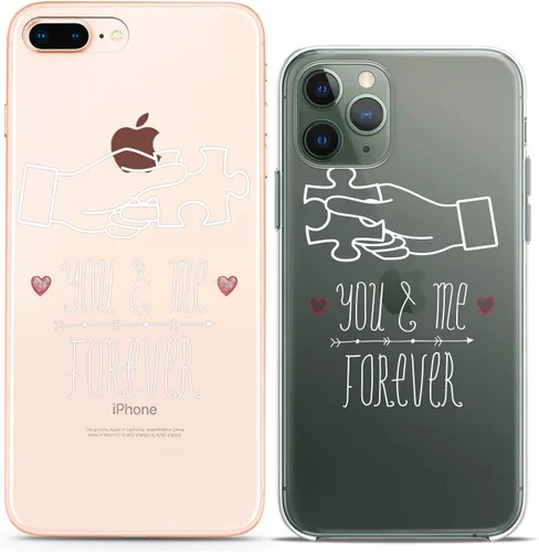 Miniatura 11 de Fundas a juego para parejas compatibles con iPhone 16 15 14 13 12 11 Pro Max Mini Xs X 6s 8 Plus 7+ Xr 10 SE 5 Game Player Relación Amigo Novio