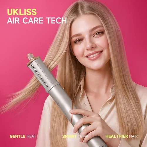 Miniatura 4 de UKLISS Estilizador de aire y sistema de secado de alta velocidad 8 en 1, multiestilizador de cabello plegable de 110,000 RPM con rizador