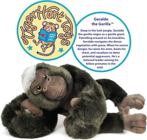Miniatura 2 de TigerHart Geraldo The Gorilla - Mono de peluche de 14 pulgadas (con brazos colgantes extendidos)