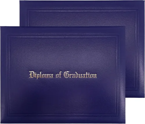 Miniatura 30 de GraduationMall Cubierta impresa para diploma para certificado 8.5 x 11 pulgadas, real, paquete de 1