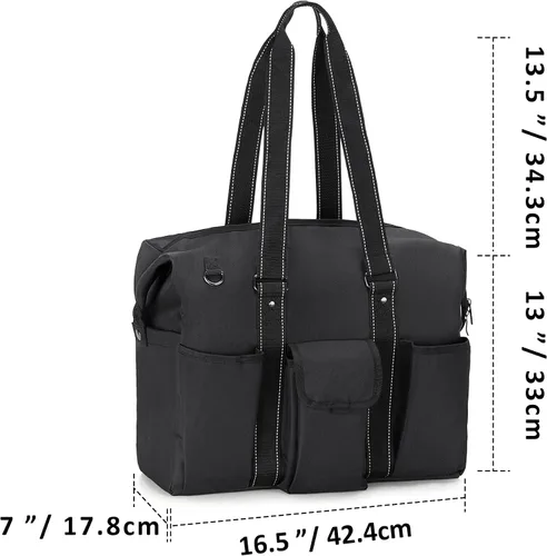 Miniatura 12 de Damero Bolsa de enfermera con funda para laptop para el trabajo y el cuidado del hogar, estudiantes de medicina