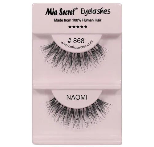 Miniatura 40 de Mia Secret Demi Wispies - Pestañas postizas de estilo natural, pestañas de tira fina, banda transparente invisible, pestañas de cabello humano