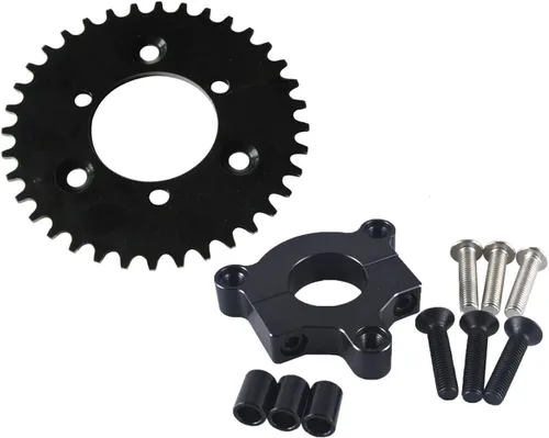 Miniatura 3 de Engranaje CNC de 36 dientes con adaptador de 1.5" adecuado para bicicleta motorizada de 60 cc, 66 cc, 80 cc (Negro)