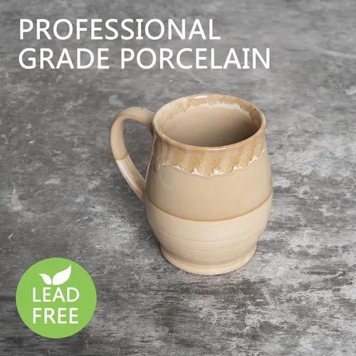Miniatura 3 de Bosmarlin - Taza de cerámica mate extra grande, 25 onzas, apta para lavavajillas y microondas, taza grande y sobredimensionada para té, esmalte