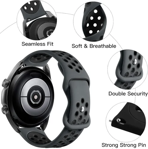 Miniatura 3 de Easuny Compatible con Samsung Galaxy Watch 3 1.772 in Band/Galaxy Watch 1.811 in/Gear S3 Frontier/Classic Watch Bands, 0.866 pulgadas, correa