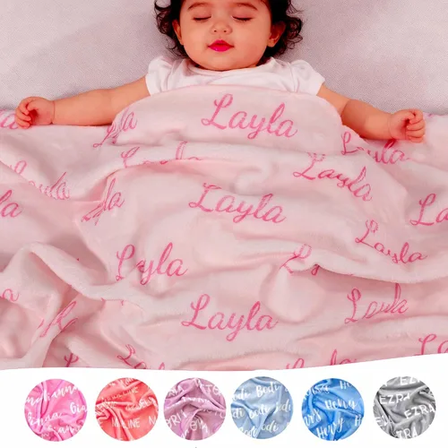 Miniatura 4 de DayOfShe Mantas personalizadas con nombre para niñas y niños, manta de baby shower, regalos personalizados con nombre para adolescentes, niñas