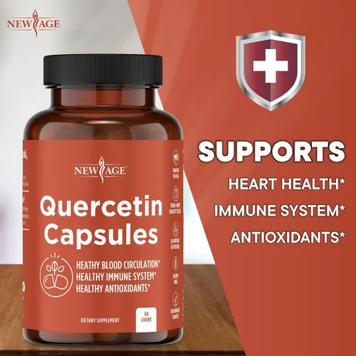 Miniatura 4 de NEW AGE Quercetina 1000mg Quercetina Cápsulas Vegetarianas 120 Recuento