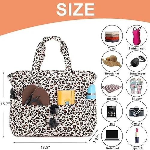 Miniatura 5 de Bluboon Bolsas de playa para mujer, bolsa grande impermeable con compartimento húmedo para piscina, fin de semana, viajes, gimnasio