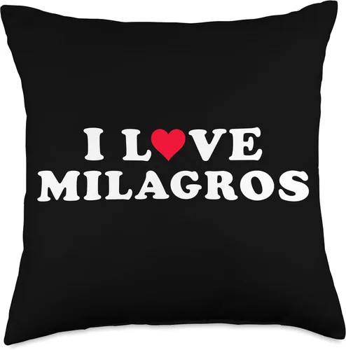 Miniatura 4 de I Love Milagros Shirt For Girlfriend Boyfriend I Love Matching Girlfriend Boyfriend Milagros Name Throw Pillow, 16x16, Multicolor