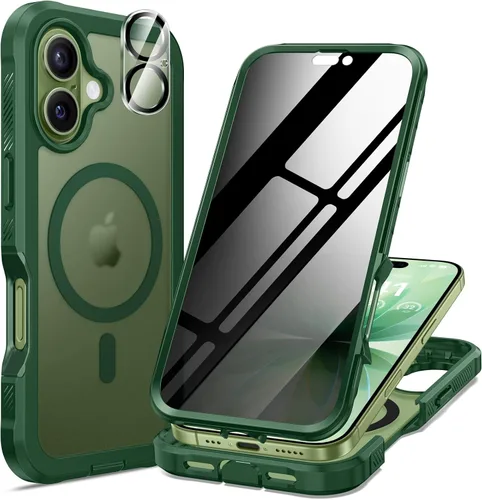 Miniatura 56 de seacosmo para iPhone Air Funda, Carcasa Completa con Protector de Privacidad de Vidrio Templado 9H Integrado y Protector de Lente de Cámara