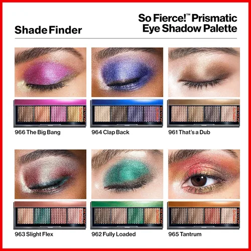 Miniatura 5 de Revlon So Fierce Paleta de Sombras de Ojos Prismática, Maquillaje de Ojos, Ultra Cremoso Pigmentado en Acabados Mate y Perla Mezclables, 962 Fully
