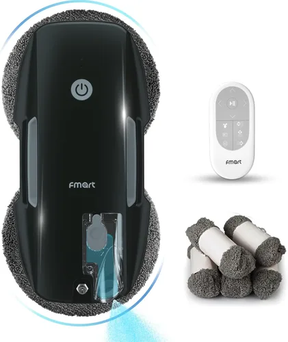 FMART T9Pro Robot limpiador de ventanas - 3800PA, spray de agua ultrasónico, planificación de ruta AI, robot limpiador de ventanas con detección de