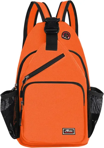 Miniatura 8 de Mochila bandolera para hombres y mujeres, mochila de hombro, bolsa de viaje, senderismo, bolsa de pecho, mochila (blanco)