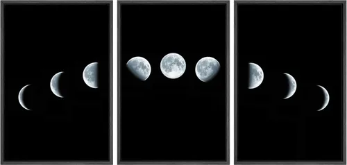Miniatura 62 de wall26 Lienzo enmarcado para pared, juego de arte de noche estrellada sobre montañas, cielo nocturno tranquilo, naturaleza, desierto, fotografía