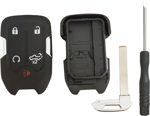 Miniatura 4 de Reemplazo para carcasa de llavero remoto de entrada sin llave compatible con Chevy Silverado y GMC Sierra 1500 2500HD 3500HD 2019-2022 (1-Negro)