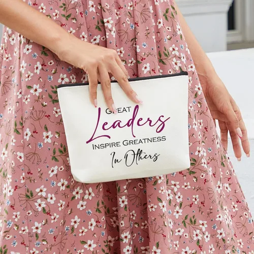 Miniatura 4 de fkovcdy Divertidos regalos de jubilación para mujeres, bolsa de maquillaje, regalos de amistad para mujeres, amigos, cumpleaños boho, Gran Líder