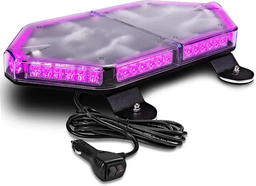 Miniatura 15 de NanoFlare NFMB56 Mini Barra de Luz Estroboscópica LED Roja Blanca de 17" 12V 56W [Clase SAE 1] [Imán/Montaje Permanente] Barra de Luz de Baliza