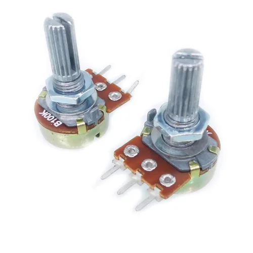 Miniatura 4 de 10 unids 3.3 ft ohmios lineal cono rotativo potenciómetro panel pote B1M 0.787 in