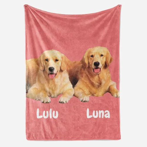 Miniatura 8 de Manta personalizada con fotos de perro, regalos personalizados con foto de mascota, manta de 40 x 50 pulgadas, manta ultrasuave de doble cara