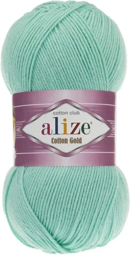 Miniatura 28 de 55% algodón 45% acrílico Alize Cotton Gold Yarn 1 madeja/bola 3.53 oz 360 yardas (1-crema)