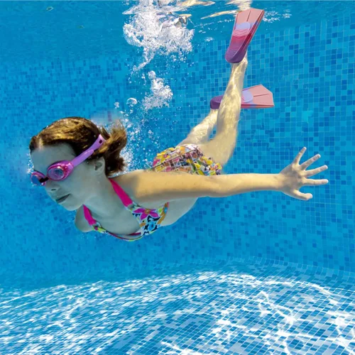 Miniatura 3 de Aletas de natación para niños, aletas cortas para jóvenes, aletas de entrenamiento de natación para natación de regazo, para niños y niñas