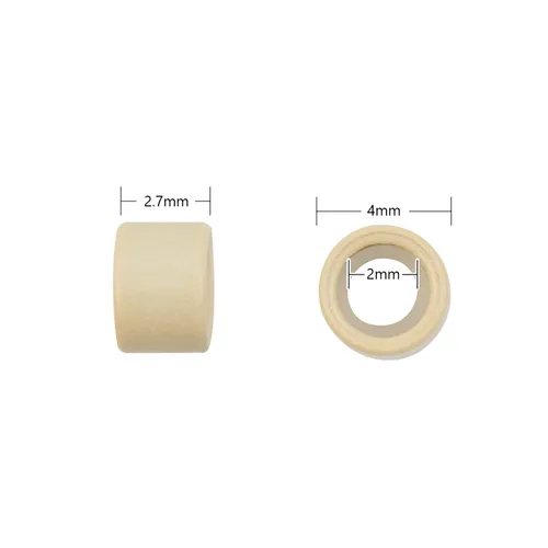 Miniatura 4 de 200 cuentas de oropel forradas de silicona de 0.157 in para extensiones de cabello (negro)
