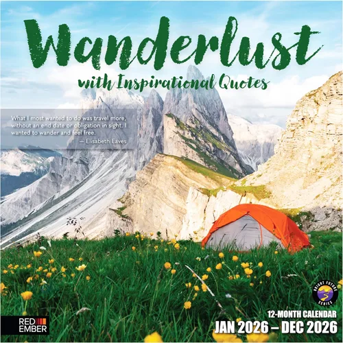 Miniatura 12 de RED EMBER - Calendario de pared Untamed & Beautiful Pathways 2026, de 12 meses, papel grueso y resistente, regalo para las fiestas, calendario