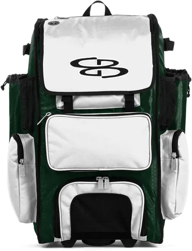 Miniatura 21 de Boombah Rolling Superpack - Bolsa para equipo de béisbol/sóftbol, varios colores, mango telescópico y capacidad para 4 murciélagos, versión