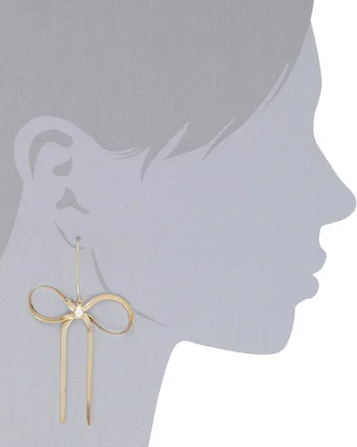 Miniatura 2 de Betsey Johnson Pendientes colgantes con lazo texturizado, Vidrio