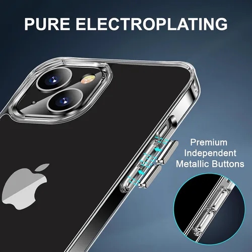 Miniatura 6 de CEDO Funda con soporte para iPhone 15, ajustable en 3 direcciones con soporte de metal, parachoques resistente a golpes de grado militar, cubierta