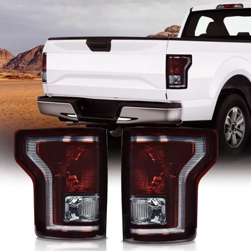Miniatura 8 de G-PLUS Juego de luces traseras compatibles con Ford F150 2015 2016 2017, luces traseras izquierda y derecha, luces de freno con bombilla lente