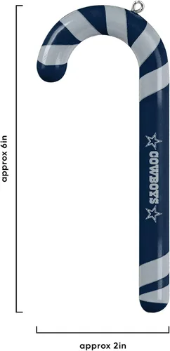 Miniatura 2 de NFL Team Logo 12 Pack Candy Cane Ornament Set