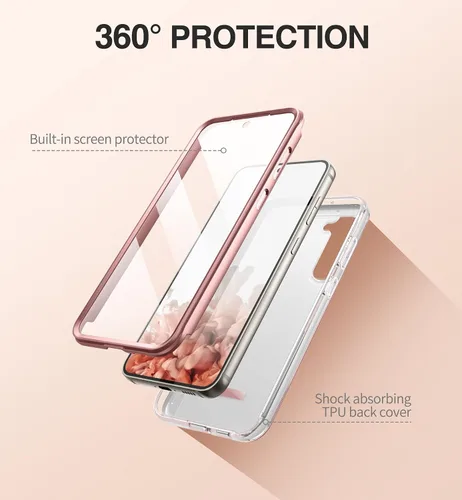 Miniatura 5 de SURITCH Funda para Samsung Galaxy S23 Plus, protector de pantalla integrado, protección de doble capa, protección completa, a prueba de golpes, Negro