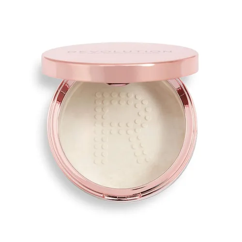 Makeup Revolution Conceal & Fix - Polvo fijador, polvo translúcido impermeable, mantiene el maquillaje en su lugar todo el día, vegano y libre de