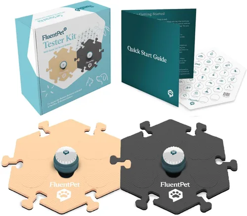 Miniatura 11 de FluentPet ¡Habla! Kit de inicio con sonido más claro orientado hacia arriba 6 botones grabables con baterías preinstaladas y 3 alfombrillas de 6
