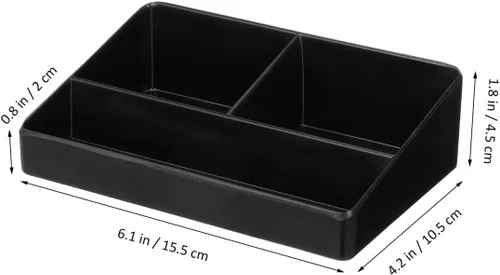 Miniatura 5 de Tofficu Organizador de bolsas de té de 3 compartimentos, pequeña caja de almacenamiento de té de plástico para cajón y encimera, soporte