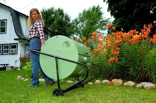Miniatura 4 de Mantis – Compostador rotatorio ct08002 – Engineered para hacer compost rápido – Holds 37 galones – Funda para rollos directa al jardín