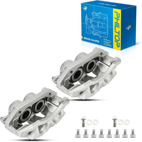 Miniatura 47 de PHILTOP Conjunto de Pinza de Freno de Disco Delantero Compatible con Jeep Wrangler 1990-2006, Jeep Cherokee 1990-2001, Grand Cherokee 1993-1998