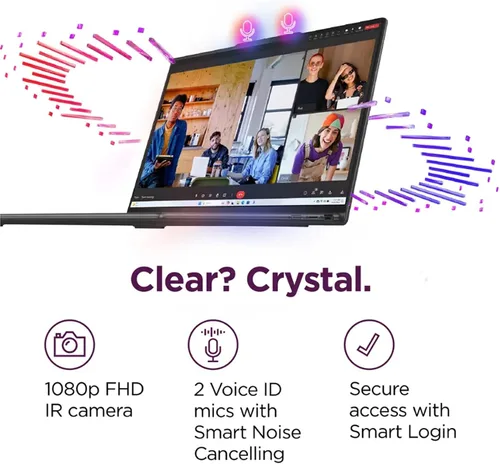 Miniatura 9 de Lenovo Yoga 7i 2 en 1, computadora portátil, pantalla táctil FHD+ 2K de 16 pulgadas, Intel Core Ultra 7 155U de 12 núcleos, LPDDR5X 16 GB, SSD 1 TB