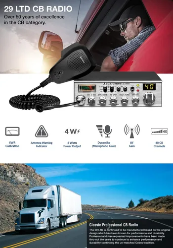 Miniatura 8 de Radio CB de 40 canales Cobra 29 LTD CHR con capacidad PA, talla única , Beige
