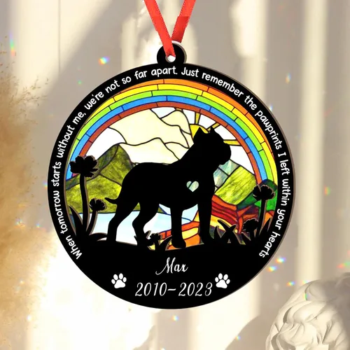 Miniatura 2 de Adorno personalizado para atrapasoles de sabueso afgano, adorno de Navidad de sabueso afgano, regalo para perro amante, sabueso afgano conmemorativo