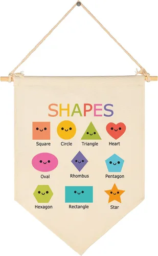 Miniatura 9 de Banner educativo con formas para decoración de pared de aula, regalo para profesores, escuela en casa, preescolar, guardería, decoración de pared