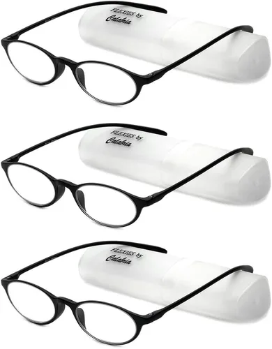 Miniatura 12 de Calabria 719 Flexie Gafas de Lectura Flexibles Ovaladas para Hombres y Mujeres Elegantes Plegables Lectores Ligeros Montura TR 90 Gafas Duraderas
