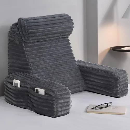 Miniatura 11 de ENITYA Almohada ergonómica XL de 22 pulgadas para sentarse, cojín de respaldo para reclinarse, jugar, descansar, ver la televisión, recuperarse