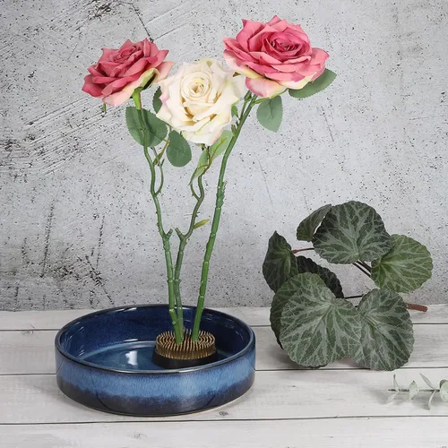 Miniatura 6 de PATIKIL Ikebana Kenzan de 2.4"/1.1"/0.9" Flower Frogs Ikebana Kenzan, 3 piezas de herramienta de arreglo floral de acero inoxidable para arreglo