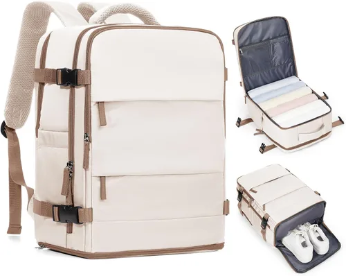 Miniatura 57 de coofay Mochila de viaje, para laptop, unisex, aprobada para aviones, bolsa de mano, equipaje, para artículos personales, para debajo del asiento