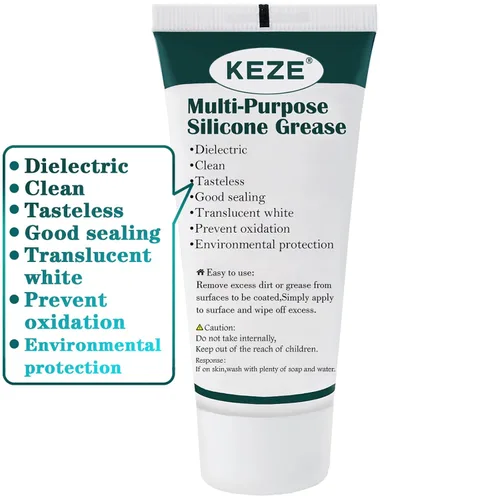 Miniatura 2 de KEZE Grasa de silicona impermeable de grado alimenticio lubricante sellador de silicona para fontaneros válvula grifo o anillos 1 oz paquete de 3