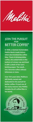 Miniatura 13 de Melitta Filtros de café con cono #4, color blanco, 100 unidades (paquete de 6), 600 filtros en total, se adapta a todas las cafeteras de cono de 8 a