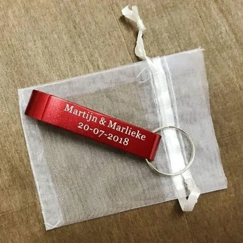 Miniatura 6 de 20 unidades personalizado grabado portátil abrebotellas llavero favores de boda baby shower hoteles, restaurante Navidad personalizado (20 unidades)